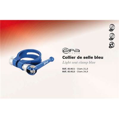 GPA Cycle Collier de selle Bleu Diam 34.9